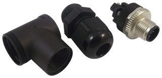 PHOENIX CONTACT 1561742 传感器连接器, IP67, 直角, SKINTOP Series, M12, 公, 5路, 螺丝插头, 直角线缆安装