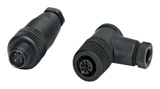 PHOENIX CONTACT 1662308 Sensor Connector, IP67, Right Angle, M12, Female, 5 Positions, Screw Socket