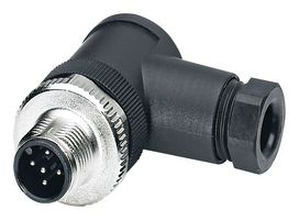 PHOENIX CONTACT 1681101 传感器连接器, IP67, 直角, M12, 公, 4路, 螺丝插头, 直角线缆安装