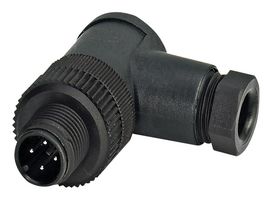 PHOENIX CONTACT 1681091 传感器连接器, IP67, 直角, M12, 公, 4路, 螺丝插头, 直角线缆安装