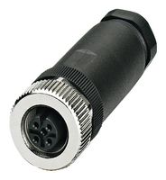 PHOENIX CONTACT 1696439 传感器连接器, IP67, M12, 母, 4路, 螺丝插座, 直形线缆安装