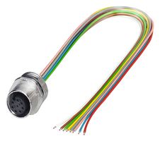 PHOENIX CONTACT 1513758 Sensor Cable, IP67, M12 Receptacle, Free End, 8 Positions, 500 mm, 19.6 "
