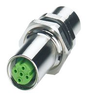 PHOENIX CONTACT 1424326 Sensor Connector, IP67, M12, Female, 4 Positions, Screw Socket, Straight Panel Mount