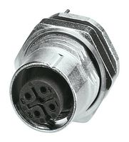 PHOENIX CONTACT 1553019 传感器连接器, IP67, SPEEDCON Series, M12, 母, 5路, 焊接插座, 直形面板安装