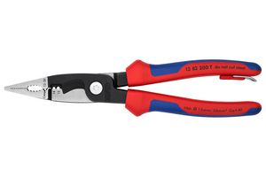 KNIPEX 13 82 200 T 长电气安装钳, 200mm, 多组件夹具