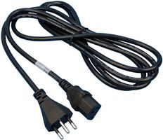 VOLEX 2153H 主电源线, 电源插头至IEC 60320 C13, 巴西, 2.5 m, 10 A, 250 V, 黑色