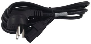 VOLEX 2115H 主电源线, SI 32插头至IEC 320 C13, 2.5 m, 10 A, 250 VAC, 黑色