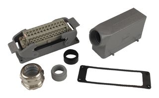 HARTING 10330240000 连接器套件, 线对线, Han 24B护罩, M32线缆压盖和 Han 24E 24路+PE插芯, Han 24B