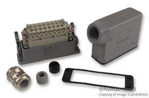 HARTING 10200160000 Connector Kit, Wire To Wire, Han 16A Hood, M20 Cable Gland & 16Pos+PE Inserts, Han 16A