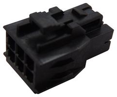 MOLEX 105308-1206 连接器外壳, 黑色,带TPA, Nano-Fit 105308 Series, 插座, 6 路, 2.5 mm, Molex Nano-Fit 105300 系列母压接端子