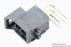 MOLEX 105314-1204 引脚针座, 直角, 电源, 2.5 mm, 2 排, 4 触点, 通孔直角, Nano-Fit 105314