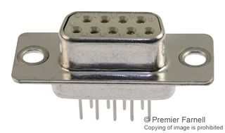 HARTING 09670094754 D Sub Connector, DB9, Standard, Receptacle, 9 Contacts, DE, Solder