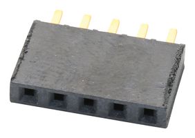 SAMTEC SSW-105-01-G-S PCB Receptacle, Board-to-Board, 2.54 mm, 1 Rows, 5 Contacts, Through Hole Mount, SSW