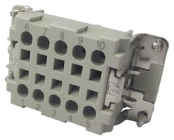 AMP - TE CONNECTIVITY T2040103201-000 Heavy Duty Connector, HE-010, Insert, 10 Contacts, Receptacle, Spring Socket