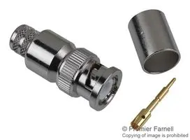 AMPHENOL RF 112563 射频/同轴连接器, BNC同轴, 直型插头, 压接, 50 ohm, Belden 8214, Belden 9913, Belden 9914, LMR-400, 黄铜