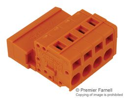 WAGO 231-634 插拔式接线端子, 5.08 mm, 4 路, 28 AWG, 12 AWG, 2.5 mm², 夹式