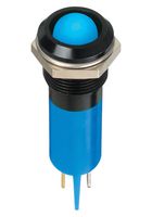 APEM Q12P1BXXSB12E LED Panel Mount Indicator, Blue, 12 VDC, 12 mm, 20 mA, 1.5 cd, IP67