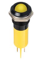 APEM Q12P1BXXHY24E 发光二极管指示器 面板安装, 黄色, 24 VDC, 12 mm, 20 mA, 1.6 cd, IP67