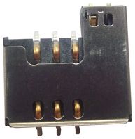 MULTICOMP PRO SIMMP-00603BR09B 存储卡连接器, SIM, 推-拉, 6 触点, 磷青铜, 镀金触芯