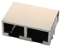 MOLEX 44560-0002 Modular Connector, RJ45 Jack, 1 x 2 (Ganged), 8P8C, Cat5, Cat5e, Through Hole Mount