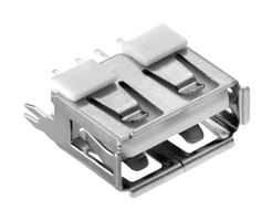 WURTH ELEKTRONIK 614004185023 USB Connector, USB Type A, USB 2.0, Receptacle, 4 Ways, Through Hole Mount, Vertical