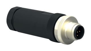 TE CONNECTIVITY T4111002051-000 传感器连接器, PG9/6-8mm, M12, 公, 5路, 螺丝插头, 直形线缆安装