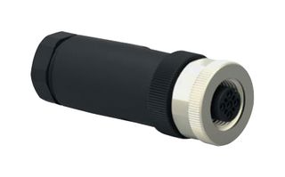 TE CONNECTIVITY T4110402051-000 传感器连接器, PG9/6-8mm, M12, 母, 5路, 螺丝插座, 直形线缆安装