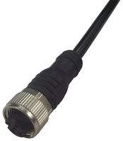 ABB - JOKAB 2TLA020056R2000 Sensor Cable, Black, M12 Plug, M12 Receptacle, 5 Positions, 1 m, 3.28 ft