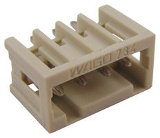 WAGO 734-134 Terminal Block, Header, 3.5 mm, 4 Ways, 10 A, 300 V, Through Hole Vertical