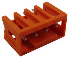 WAGO 734-234 端子块, 针座, 3.81 mm, 4 路, 10 A, 300 V, 通孔竖直