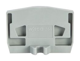 WAGO 264-361 End Cover, for Use with Wago Standard Chassis Mount Terminal Blocks, 264 Series