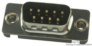 MULTICOMP DE09-PA-M2 D Sub Connector, DB9, Standard, Plug, PCB, 9 Contacts, DE, Solder