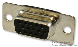 MULTICOMP SPC15307 D-Sub 连接器, 高密度D-SUB, 高密度, 插座, 15 触点, DE, 焊接杯