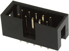 MULTICOMP PRO SPC20505 引脚针座, 线至板, 2.54 mm, 2 排, 10 触点, 通孔直型