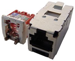 PANDUIT CJS5E88TGY Modular Connector, RJ45 Wired Jack, 1 x 1 (Port), 8P8C, Cat5e, Cable Mount