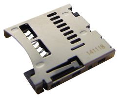 HIROSE / HRS KP10BJ-8S-SF(800) Memory Card Connector, Micro SIM, Push-Pull, 8 Contacts, Copper Alloy