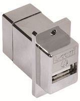 L-COM AL-ECF504-AB USB适配器, USB A 插座, USB B 插座, USB 2.0, 未评级