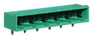 CAMDENBOSS CTBP9558/6 端子块, 闭合端, 针座, 7.62 mm, 6 路, 15 A, 300 V, 通孔直角