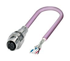 PHOENIX CONTACT 1525678 Sensor Cable, M12 Receptacle, Free End, 5 Positions, 500 mm, 19.6 "