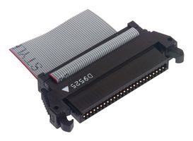 3M P25E-040S-EA IDC Connector, IDC Receptacle, Female, 1.27 mm, 2 Row, 40 Contacts, Cable Mount