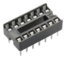 3M 4814-3000-CP 芯片和元件插座, 14 触点, DIP插座, 2.54 mm, 4800, 7.62 mm, 磷青铜