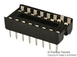 3M 4816-3000-CP IC & Component Socket, 16 Contacts, DIP Socket, 2.54 mm, 4800, 7.62 mm, Phosphor Bronze