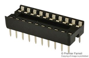 3M 4820-3000-CP 芯片和元件插座, 20 触点, DIP插座, 2.54 mm, 4800, 7.62 mm, 磷青铜
