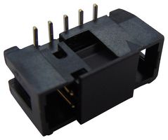 3M D2510-6V0C-AR-WD 引脚针座, 线至板, 2.54 mm, 2 排, 10 触点, 表面安装直型, D2500