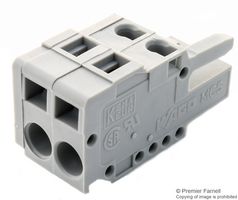 WAGO 231-102/026-000/RN01-0000 Pluggable Terminal Block, 5 mm, 2 Ways, 28 AWG, 12 AWG, 2.5 mm², Clamp