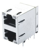 BEL MAGNETIC SOLUTIONS 0879-2C1R-54 Modular Connector, Modular Jack, 2 x 1 (Stacked), 8P8C, Cat5e, Through Hole Mount