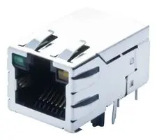BEL MAGNETIC SOLUTIONS SI-50154-F 模块连接器, RJ45 插座, 1 x 1 (端口), 8P8C, Cat5, 通孔安装