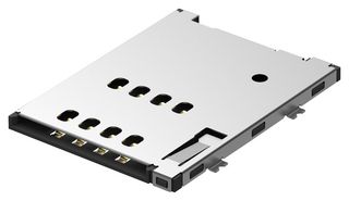 GCT SIM4065-8-1-15-00-A 存储卡连接器, Mini SIM, 推-推, 8 触点, 铜合金, 镀金触芯, SIM4065