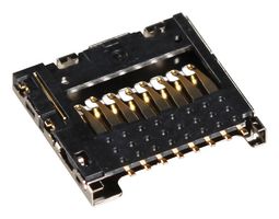 MOLEX 104031-0811 Memory Card Connector, MicroSD, Push-Pull, 8 Contacts, Copper Alloy, Gold Plated Contacts