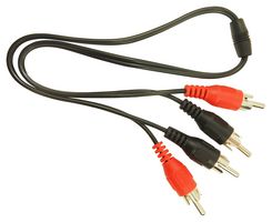 CLIFF ELECTRONIC COMPONENTS FCR683669 Audio / Video Cable Assembly, Phono (RCA) Plug, x 2, Phono (RCA) Plug, x 2, 20.7 ", 525 mm, Black